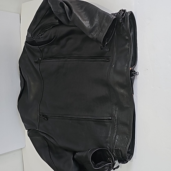 First Classics Black Leather Gear Men's Motorcycle Biker Jacket Size XL - Picture 7 of 16